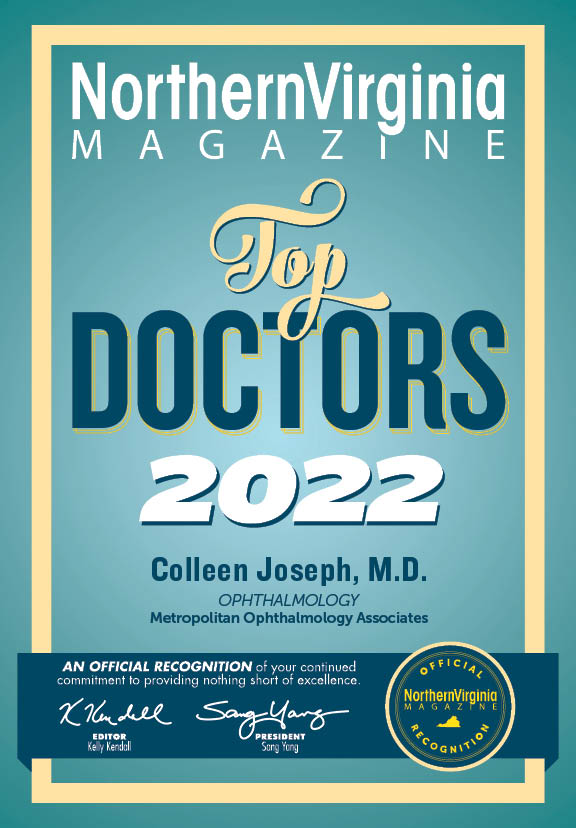 NorthernVirginia MagazineTop Doctors 2022 Plaque Colleen Joseph